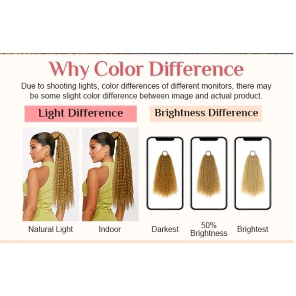 Chocolate Brown Curly Ponytail 20" Synthetic Ponytails Fluffy Pony Tail - Picture 2 of 4